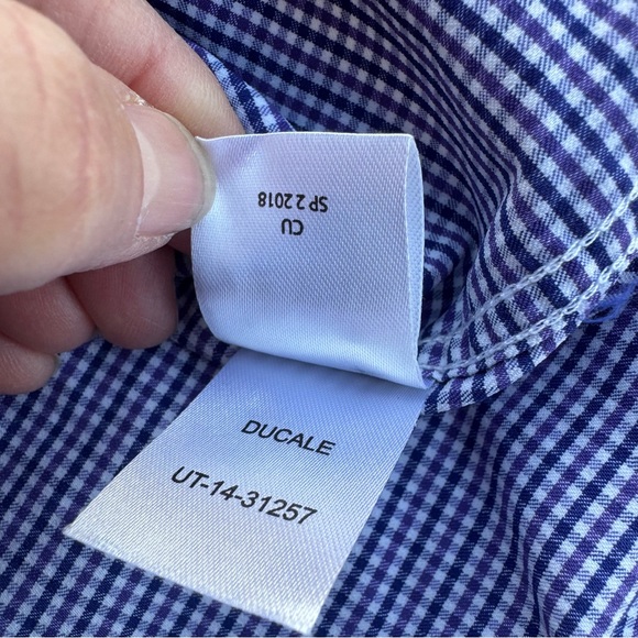 UNTUCKit Men's Blue/Purple Gingham Dress Shirt, 3XL - Picture 9 of 10